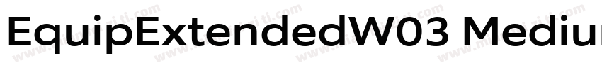 EquipExtendedW03 Medium Regular字体转换